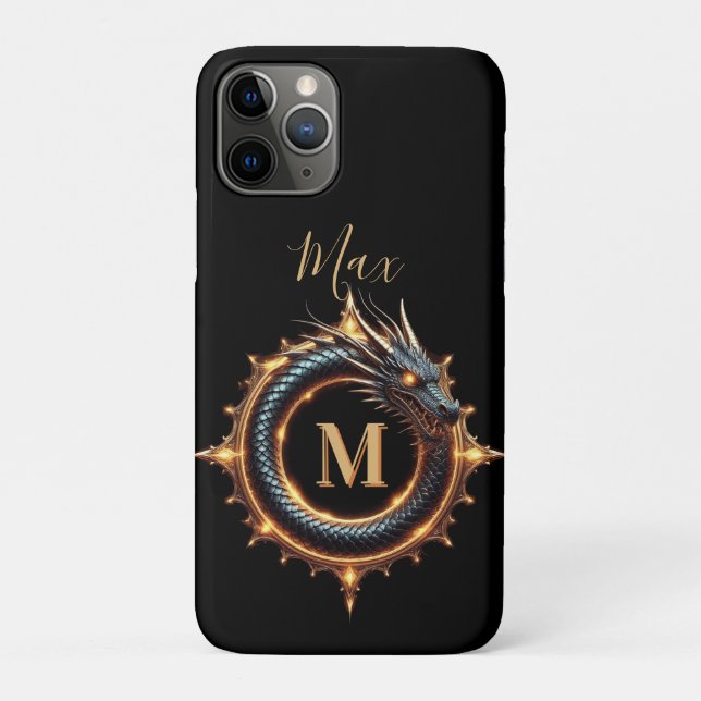 🐉 Custom Name Dragon Fantasy Symbol For Gamers 🔥 Case-Mate iPhone Case (Back)