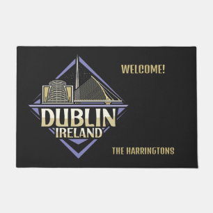 Custom Name Dublin Ireland Doormat
