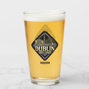 Custom Name Dublin Ireland Glass