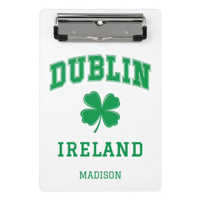 Custom Name Dublin Ireland Mini Clipboard (Front)