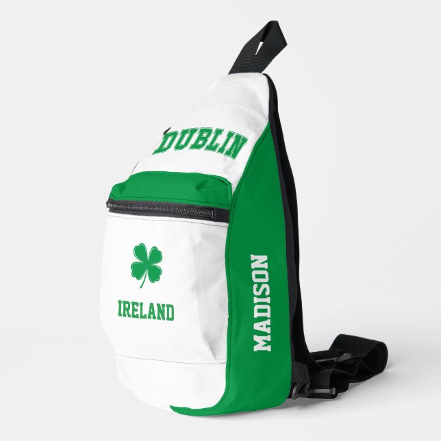 Custom Name Dublin Ireland Sling Bag (Right Corner)