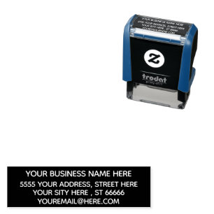 Custom Name E-mail Address Colour Stamp Template