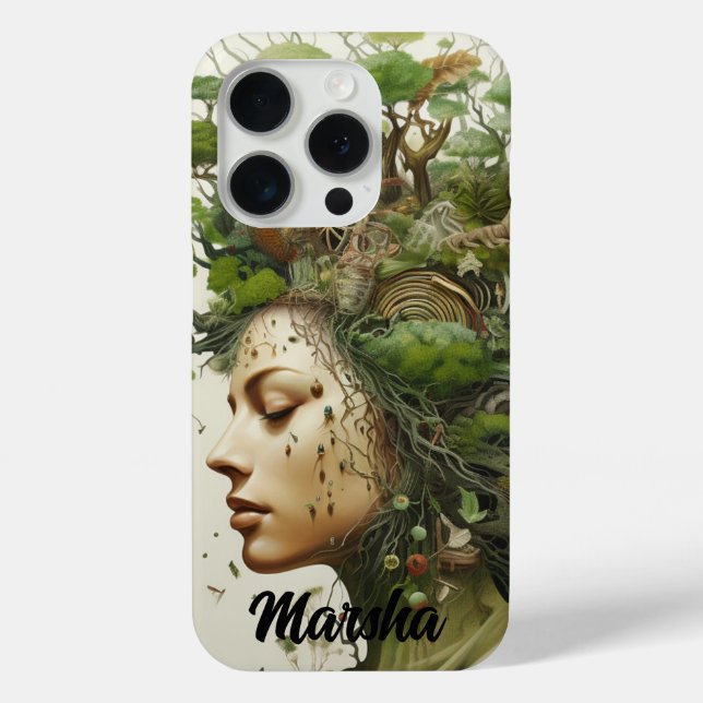 Custom name Earth Day Woman Design  Case-Mate iPhone Case (Back)