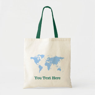 Custom Name Earth Globe Geography Tote