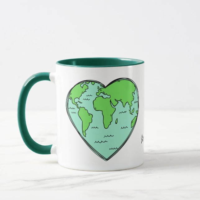Custom name Earth Love mugs (Left)