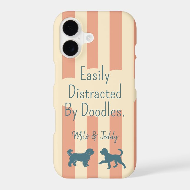 Custom Name Easily Distracted By Doodles Pet Dog (Back)