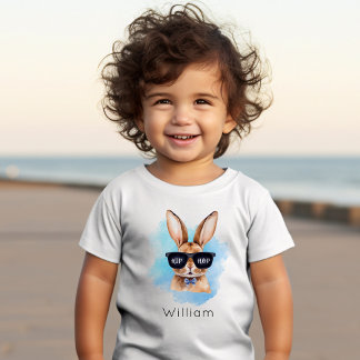 Custom Name Easter Bunny Boy Hip Hop Toddler T-Shirt