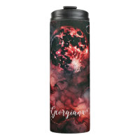 Custom Name Eerie Blood Moon Halloween Alcohol Ink