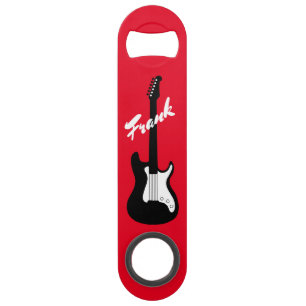 Custom name electric rock guitar bottle opener