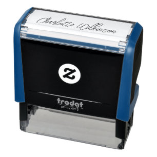 Custom Name Elegant Cursive Signature Self-inking Stamp