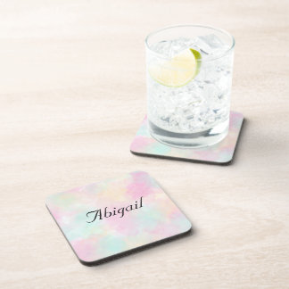 Custom Name Elegant Font Girly Patel Colours Coaster