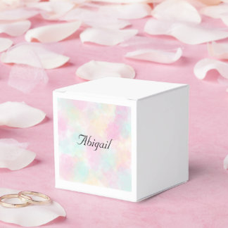 Custom Name Elegant Font Girly Patel Colours Favour Box