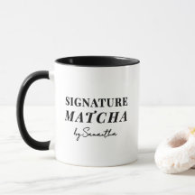 Custom Name Elegant Matcha Tea Quote Typography 