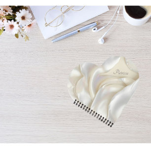 Custom Name Elegant Mother of Pearl Texture Notebook