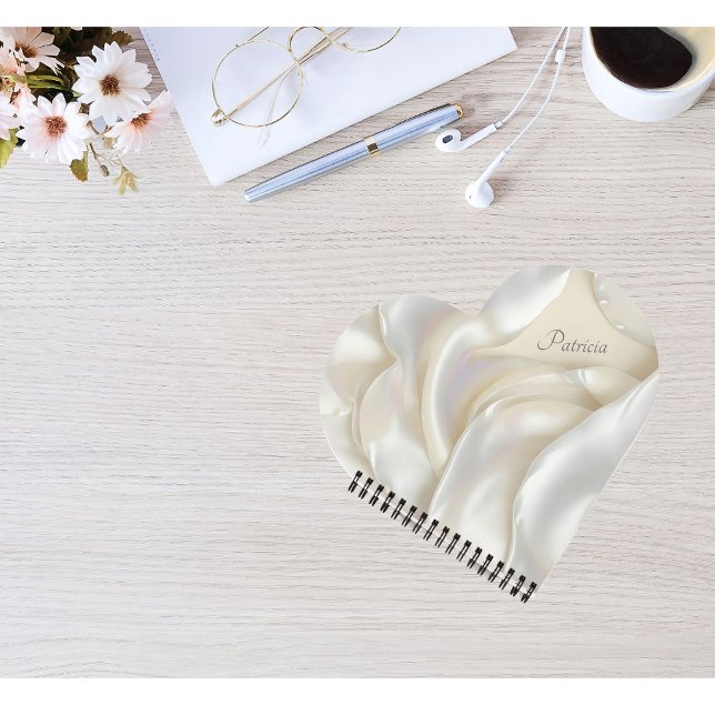 Custom Name Elegant Mother of Pearl Texture Notebook (Creator Uploaded)