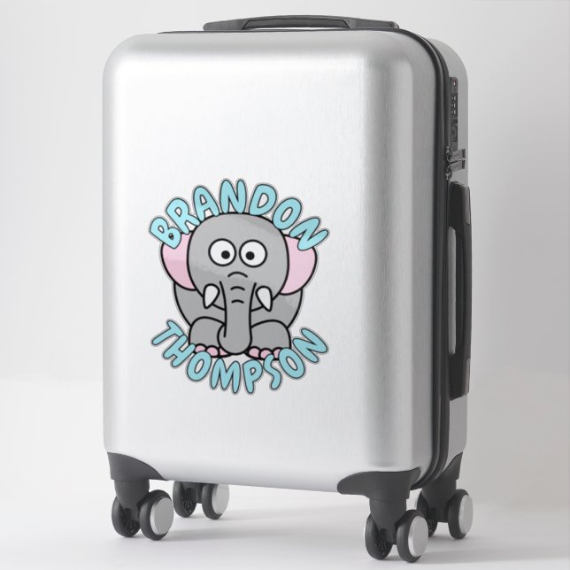 Custom Name Elephant Zoo Animal (Suitcase)