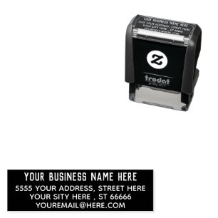 Custom Name Email Address Colour Self-inking Stamp