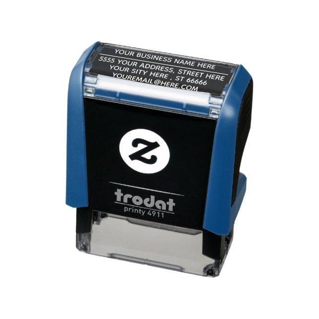 Custom Name Email Address Colour Self-inking Stamp (Product)