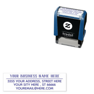 Custom Name Email Return Address Self-inking Stamp