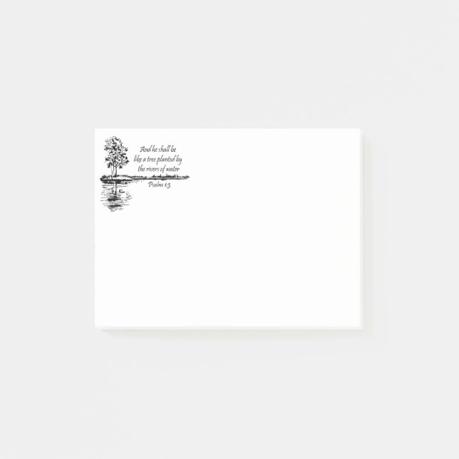 Custom Name Encouraging Scripture Psalm 1:3  Post-it Notes (Front)