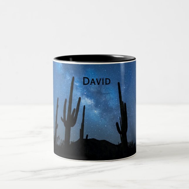 Custom Name Epic Milky Way Night Sky Desert Mug (Center)
