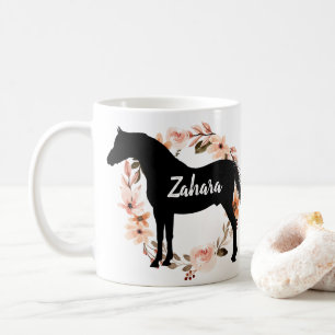 Custom Name equestrian horseback horse riding Coff Coffee Mug