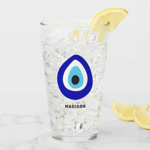 Custom Name Evil Eye Nazar Amulet Glass