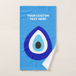 Custom Name Evil Eye Nazar Amulet Hand Towel