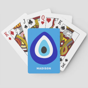 Custom Name Evil Eye Nazar Amulet Playing Cards