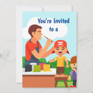 Custom Name Face Painting/ Birthday Party Invitation