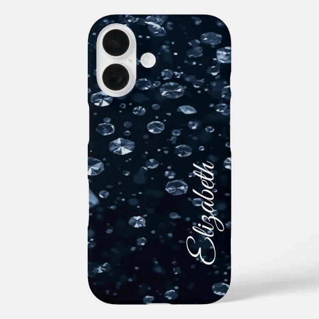 Custom Name Falling Diamonds Case-Mate iPhone Case (Back)