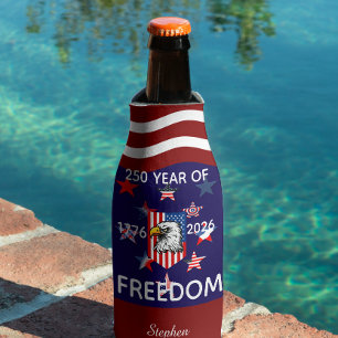 Custom Name , Family & Freedom America 250 Year Bottle Cooler