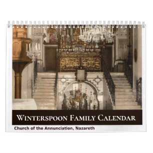 Custom Name Family Holy Land Bible  Calendar