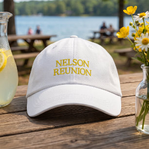Custom Name Family Reunion Monogrammed Embroidered Hat