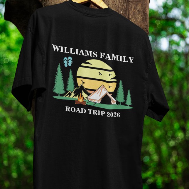 custom name family vacation mountain Road Trip T-Shirt (Creator Uploaded)
