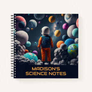 Custom Name Fantasy Space Kid Notebook