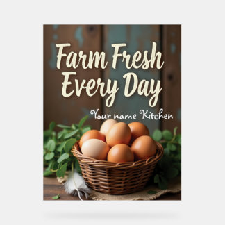 Custom Name Farmhouse Kitchen Décor Acrylic Sign