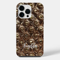 Custom Name Faux Leather Abstract Minimalist