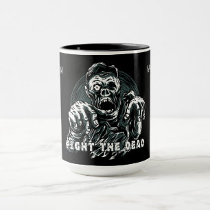 Custom name "Fight The Dead" Zombie mugs
