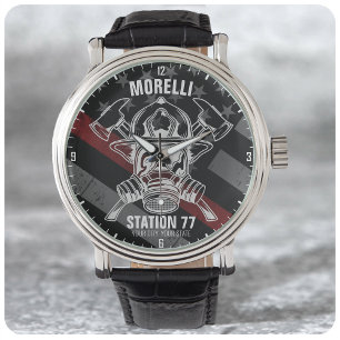 Custom NAME Firefighter Fire Department Station Watch