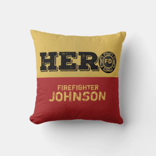 Custom Name, Firefighter Hero Cushion
