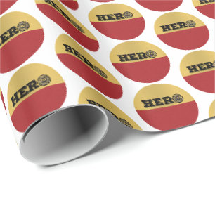 Custom Name, Firefighter Hero Wrapping Paper