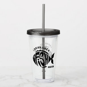 Custom Name Fish Acrylic Tumbler