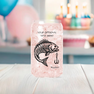 Custom Name Fish Can Glass
