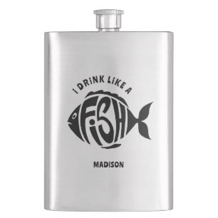 Custom Name Fish Hip Flask