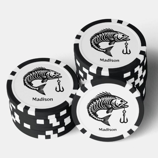 Custom Name Fish Poker Chips (Stack)