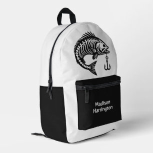 Custom Name Fish Printed Backpack
