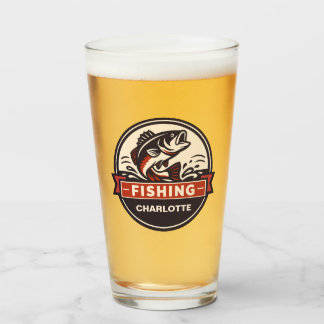 Custom Name Fishing Glass