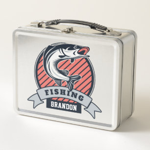 Custom name Fishing Logo lunch boxes