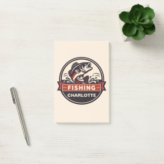 Custom Name Fishing Post-it Notes